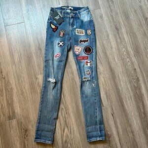Sweet Look Premium Limited Edition Patched Jeans Size 0 NWT